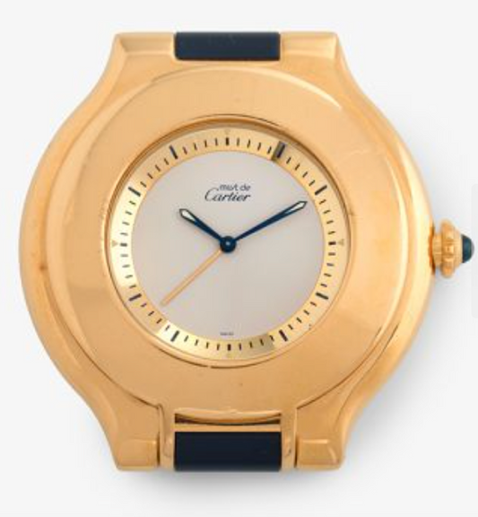 CARTIER. Reloj despertador de viaje “Santos”
