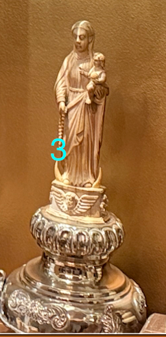Virgen con Niño y Rosario