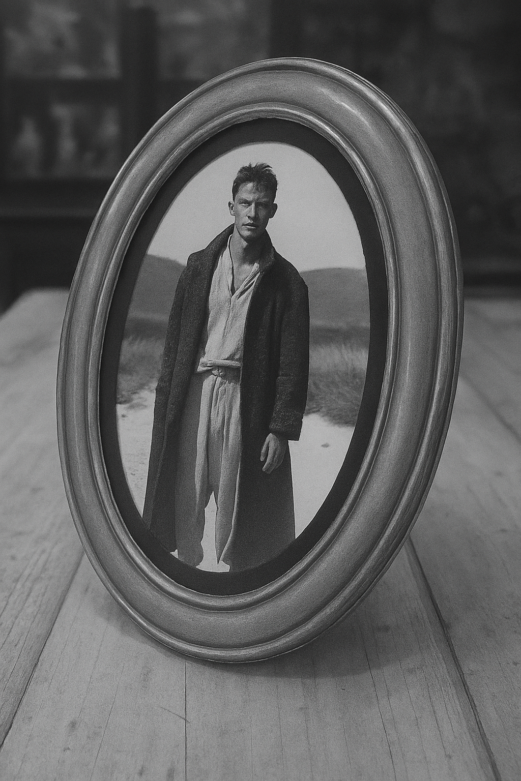 Marco porta foto en plata de ley contrastada. España, c. 1900.