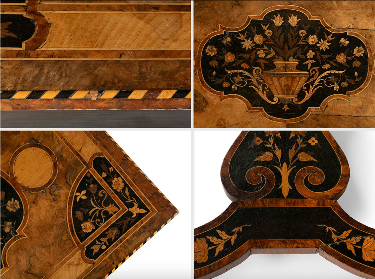 Mesa holandesa de estilo barroco, siglo XIX