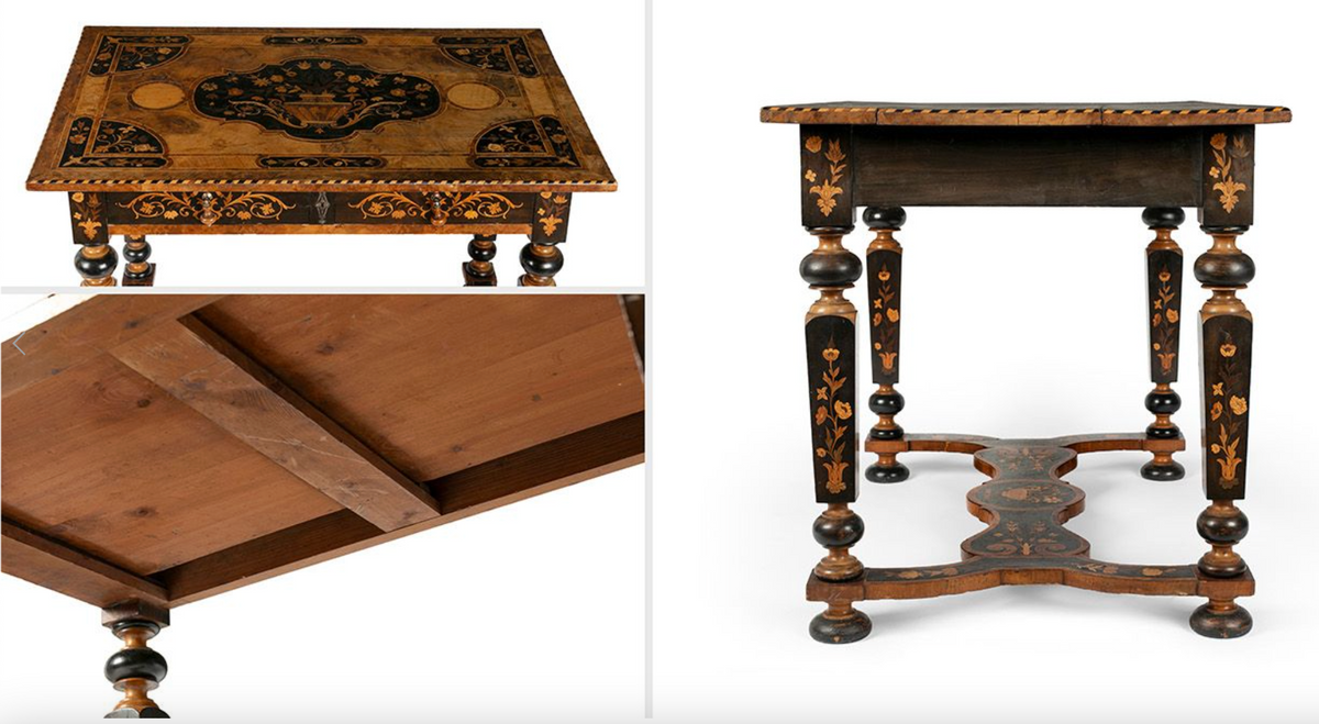 Mesa holandesa de estilo barroco, siglo XIX
