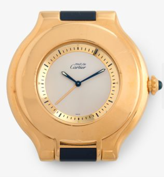 CARTIER. Reloj despertador de viaje “Santos”