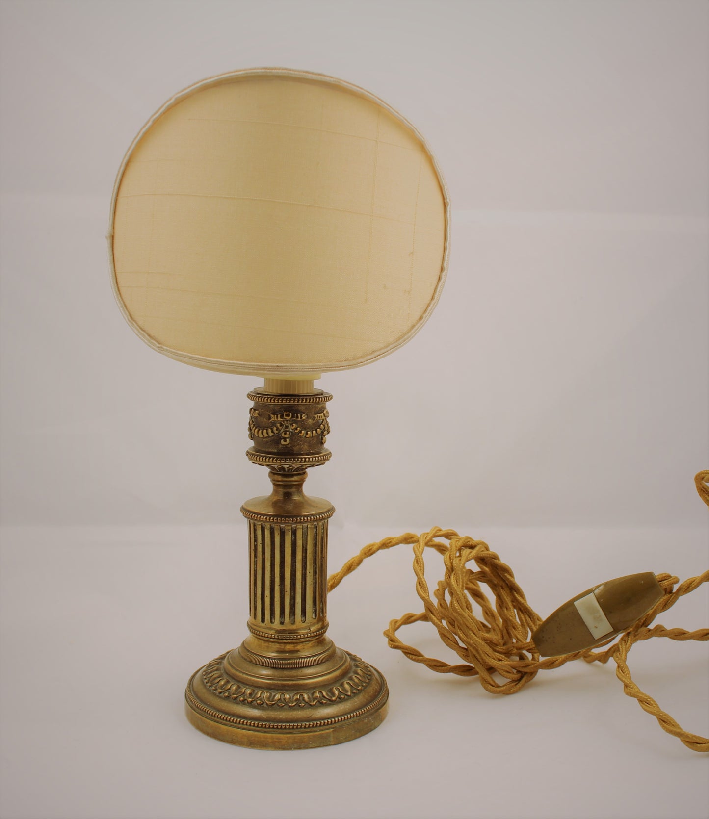 Antique Candle Stands Transformed into Tiny Lamps, Pair